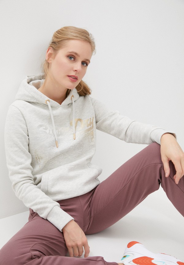 

Худи Superdry, Серый, Superdry SU789EWJAEP4