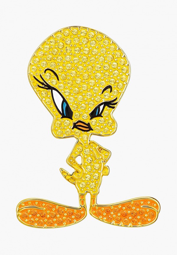 

Брошь Swarovski®, Желтый, -зажим для галстука. Looney Tunes