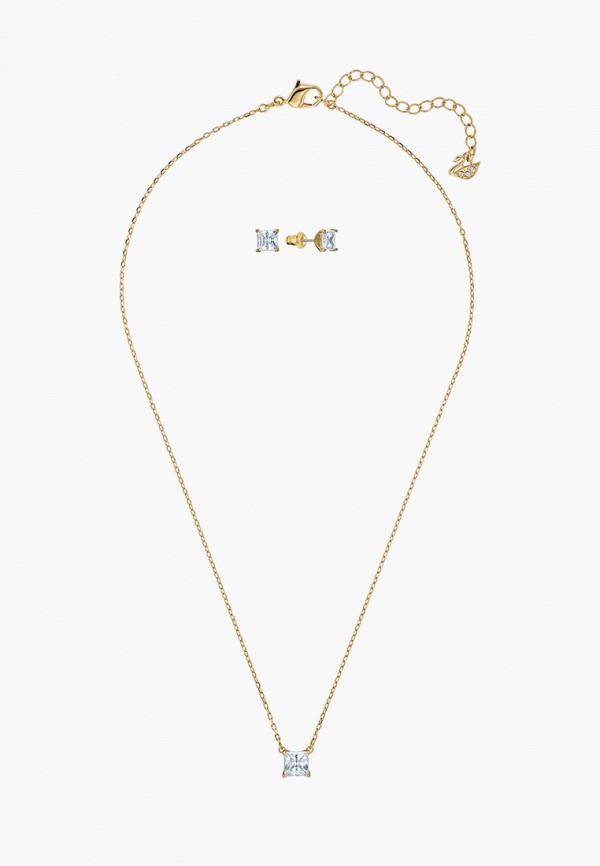 

Комплект Swarovski®, Золотой, колье и серьги. Attract.