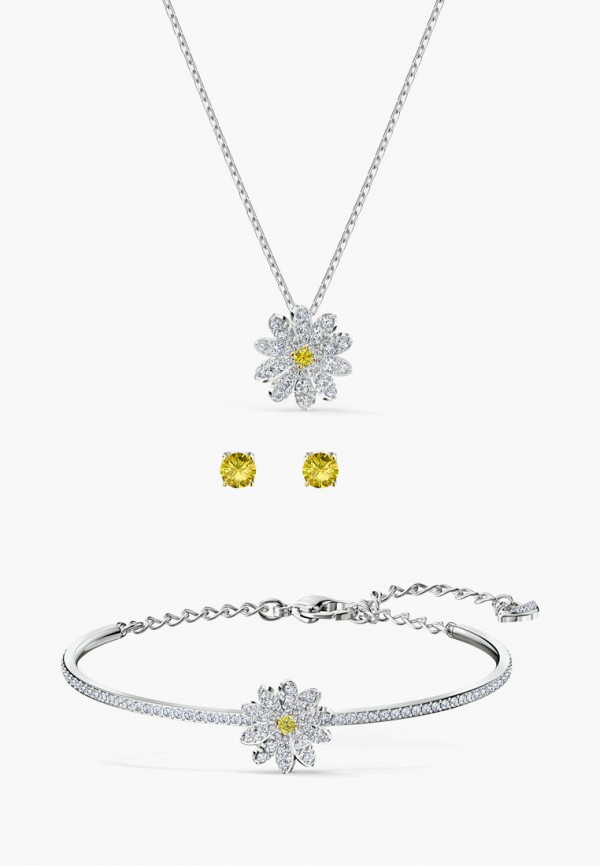 

Колье, серьги и браслет Swarovski®, Серый, Eternal Flower