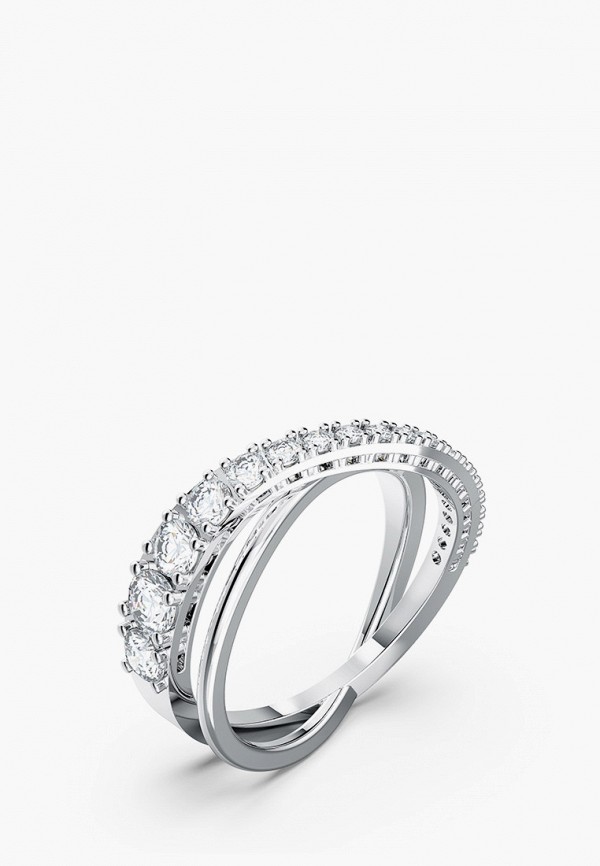 

Кольцо Swarovski®, Серебряный, Twist, покрытие родий