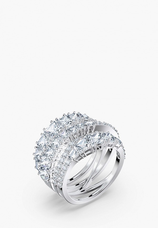 

Кольцо Swarovski®, Серебряный, Twist, покрытие родий