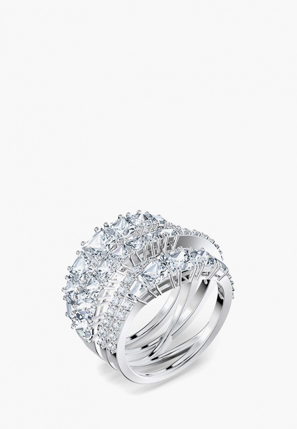 

Кольцо Swarovski®, Серебряный, Twist, покрытие родий
