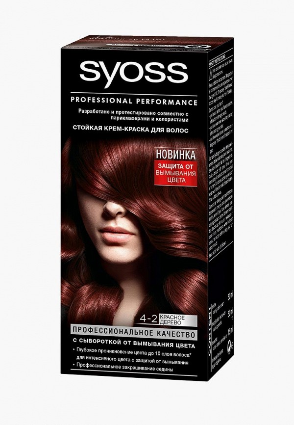 

Краска для волос Syoss, Color 4-2 Красное дерево, 50 мл