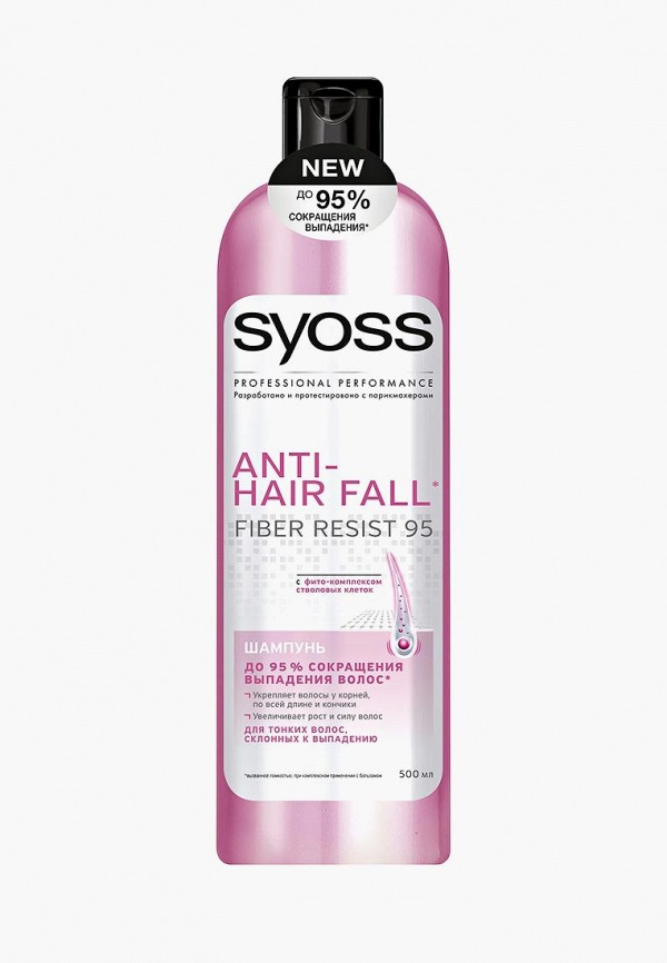 

Шампунь Syoss, ANTI-HAIR FaLL для тонких волос склонных к выпадению, 500 мл