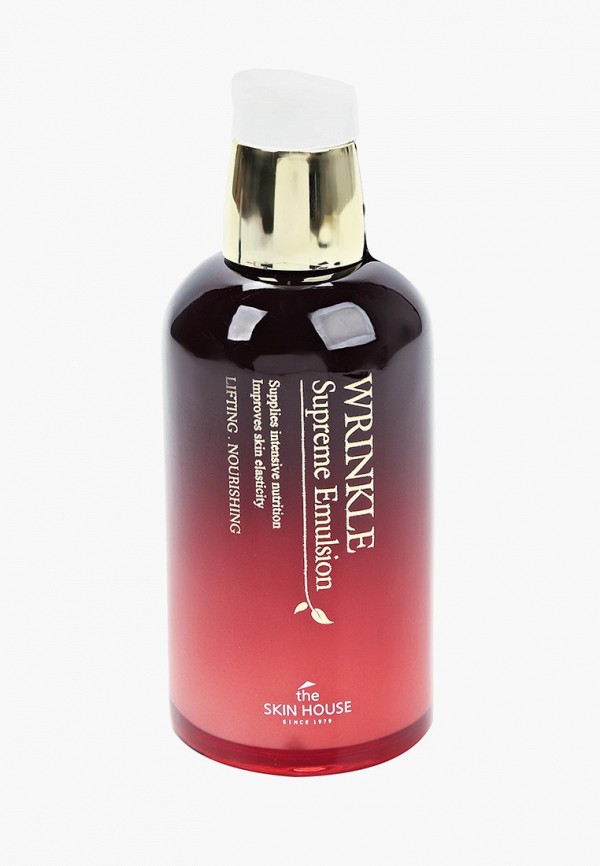 

Эмульсия для лица The Skin House, Прозрачный, Антивозрастная с женьшенем "WRINKLE SUPREME", 130 мл