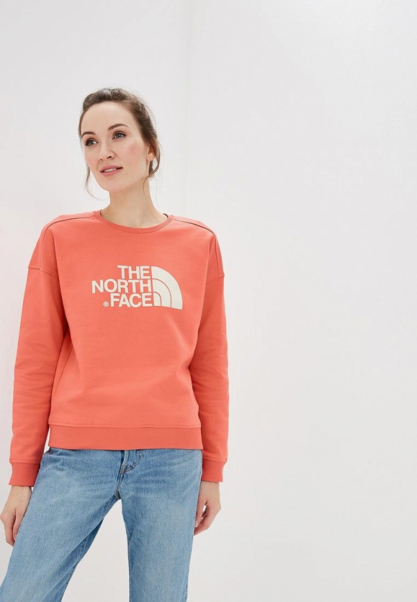 

Свитшот The North Face, W DREW PEAK CREW-EU, Коралловый