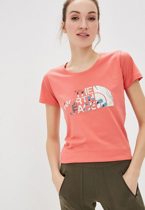 

Футболка The North Face, Коралловый, W S/S EASY TEE