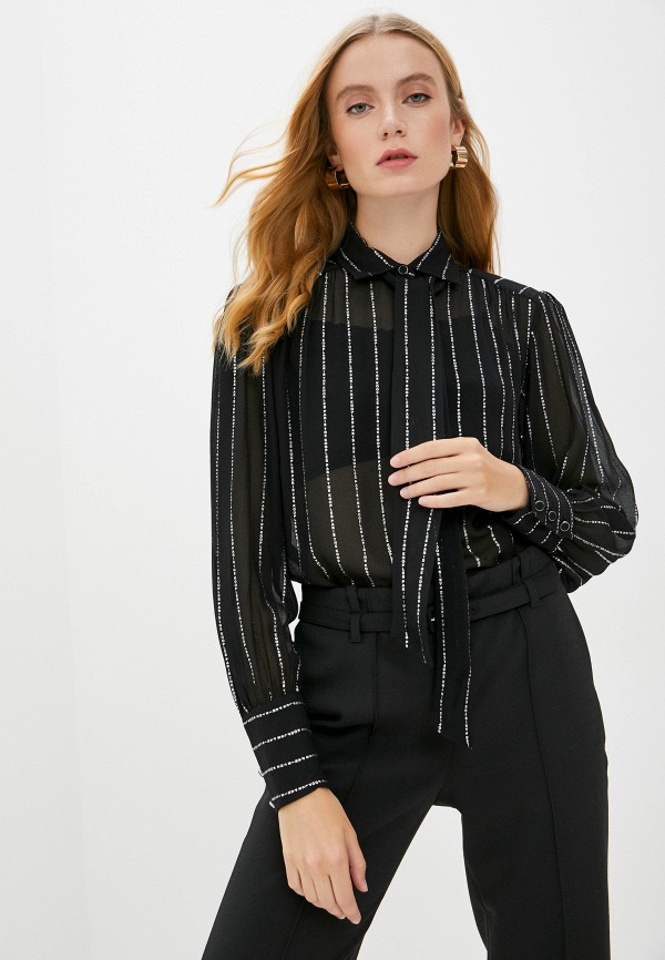 

Блуза The Kooples, Черный, с бантом