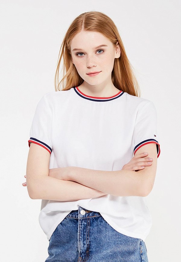 Футболка Tommy Hilfiger Denim Tommy Hilfiger Denim TO013EWTPB83 пуховик tommy hilfiger denim tommy hilfiger denim to013emkbt28