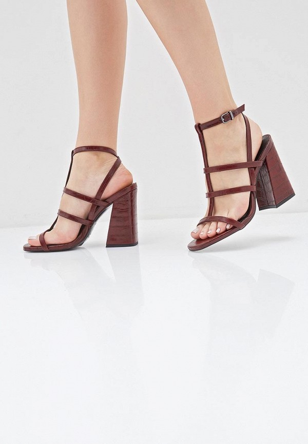 

Босоножки Topshop; Topshop TO029AWESOE4, Бордовый