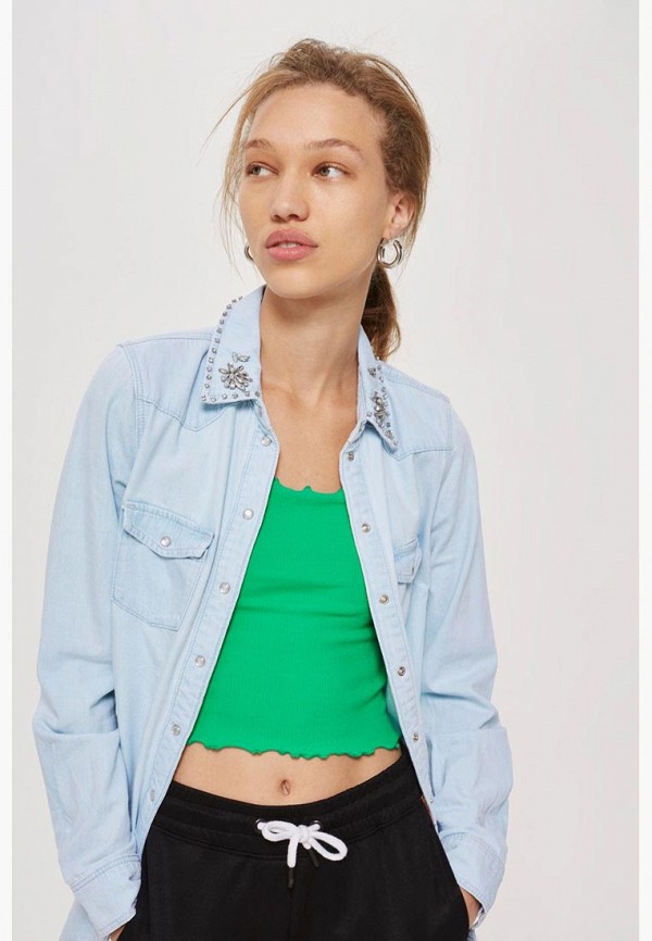 

Рубашка джинсовая Topshop, Голубой