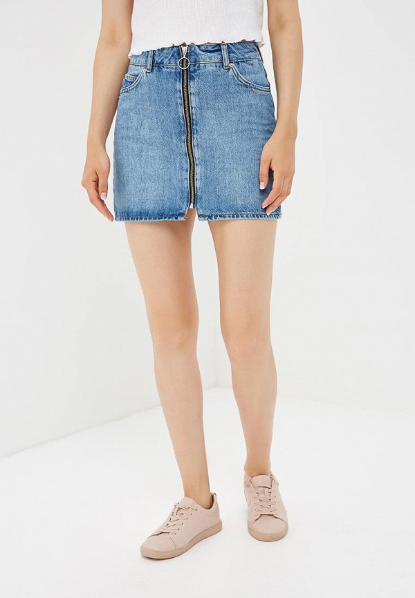 

Юбка джинсовая Topshop, Topshop TO029EWBTOU1, Синий