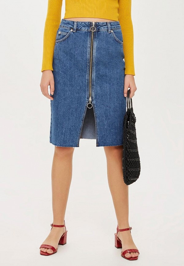 

Юбка джинсовая Topshop, Синий