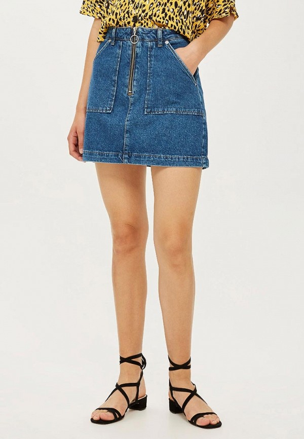

Юбка джинсовая Topshop, Синий