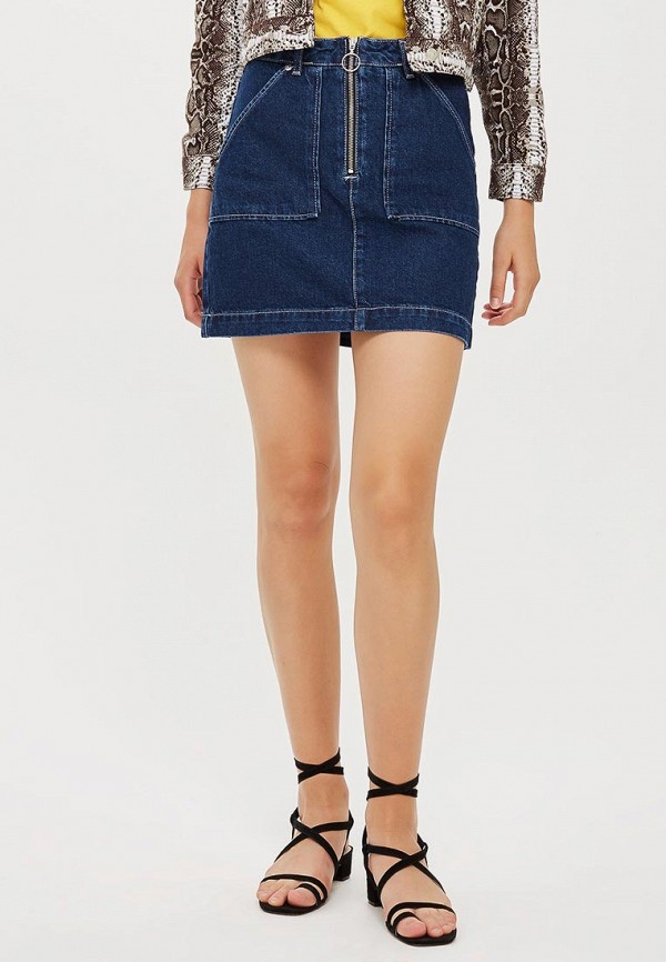 

Юбка джинсовая Topshop, Синий