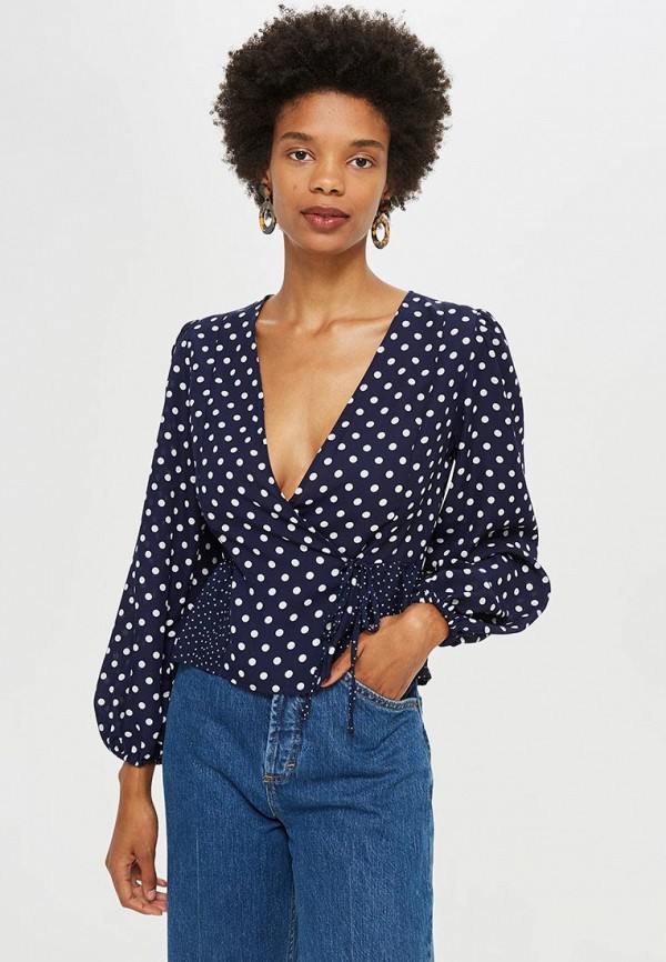 

Блуза Topshop, Синий, Topshop TO029EWCSZQ3