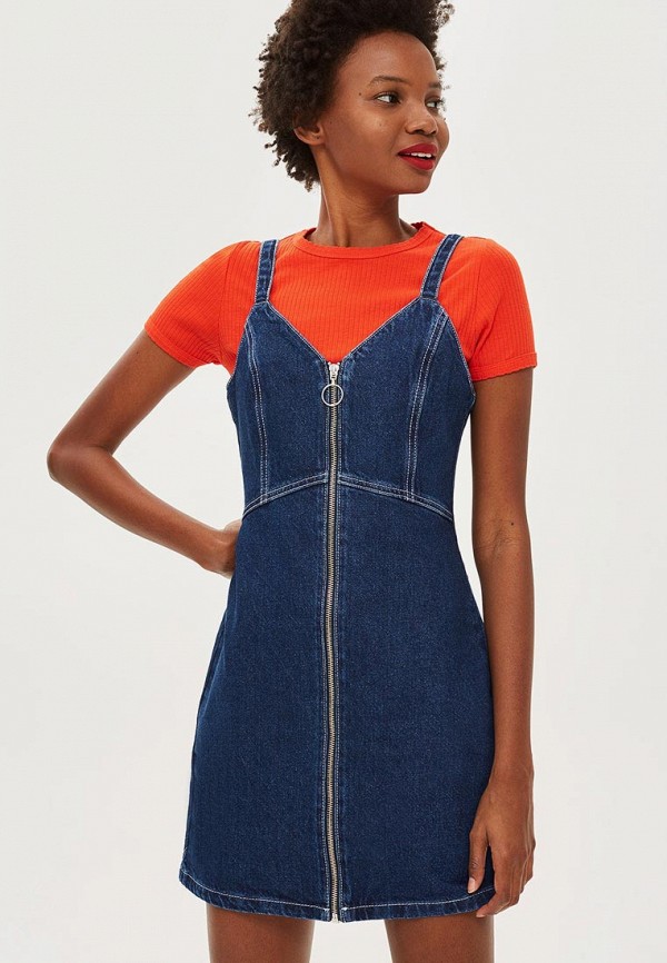 

Платье джинсовое Topshop, Topshop TO029EWCYGI9, Синий