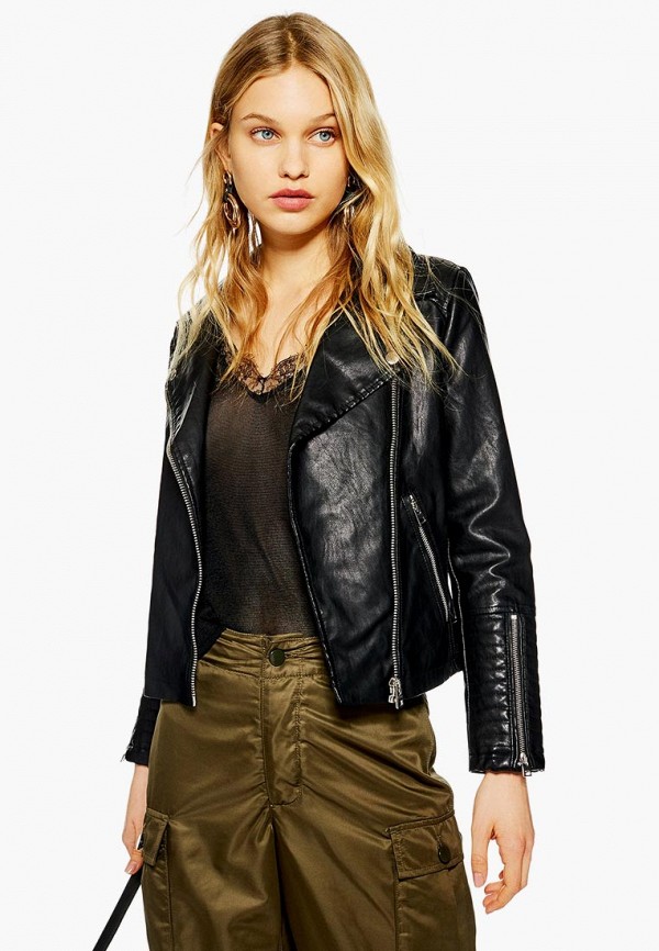 

Куртка кожаная Topshop, Черный