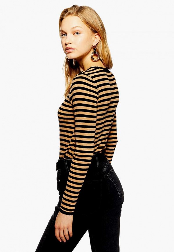 

Лонгслив Topshop; Topshop TO029EWDTQM8, Бежевый