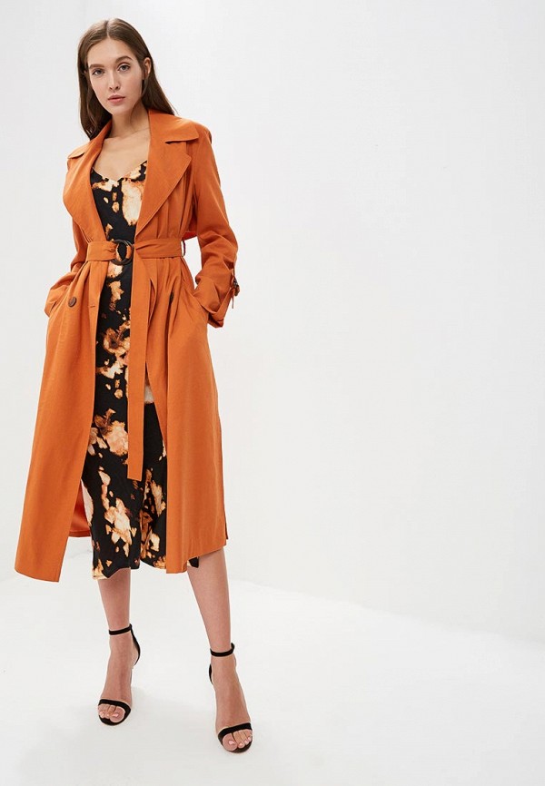 

Плащ Topshop, Оранжевый, Topshop TO029EWEFRG7