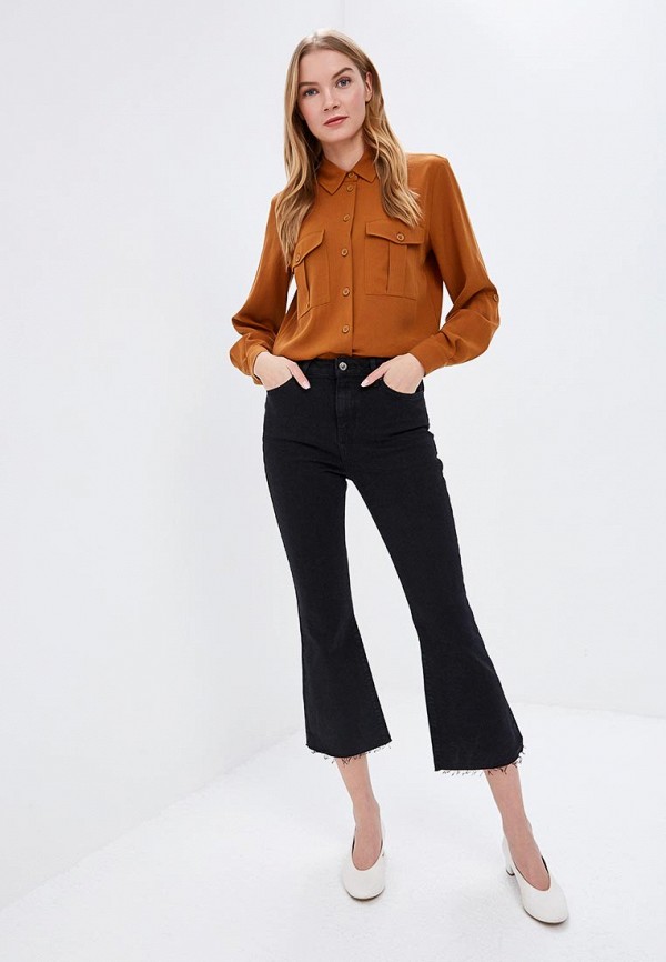 

Рубашка Topshop; Topshop TO029EWEFRK6, Коричневый