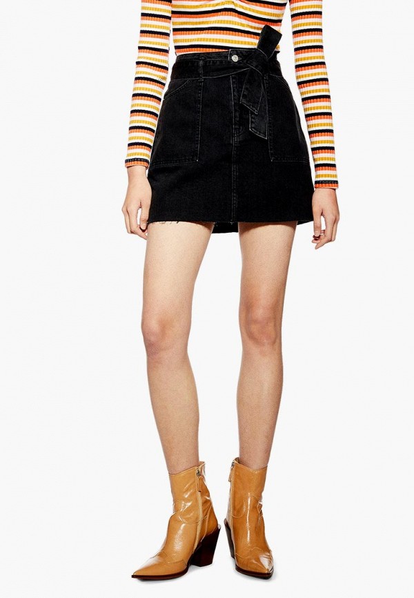 

Юбка джинсовая Topshop, Topshop TO029EWEIQG1, Черный