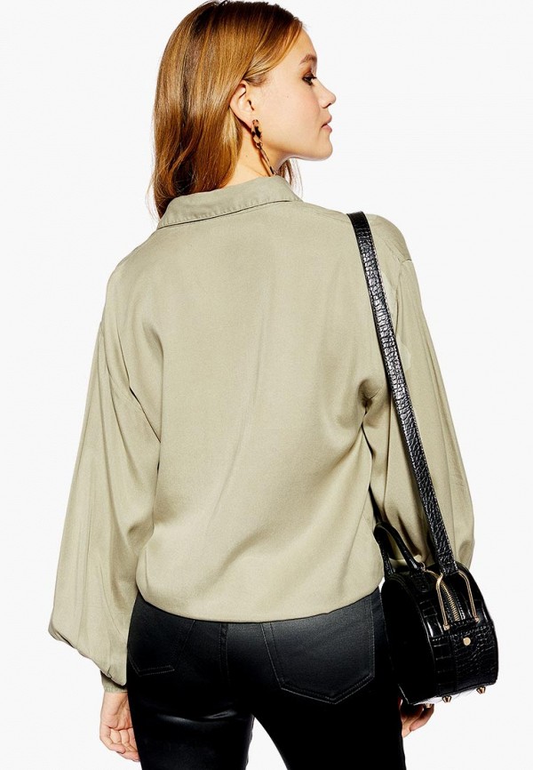 

Рубашка Topshop; Topshop TO029EWEIQJ4, Хаки