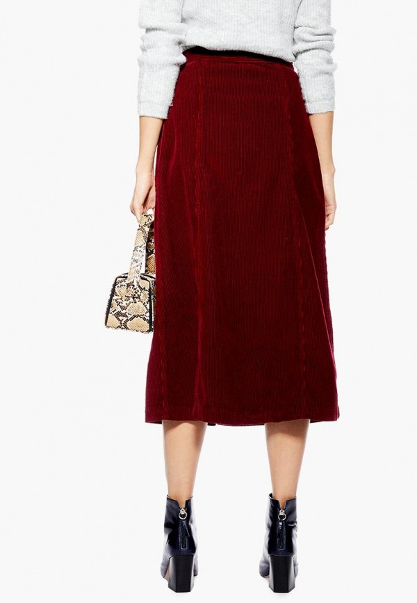 

Юбка Topshop; Topshop TO029EWEIQJ7, Бордовый