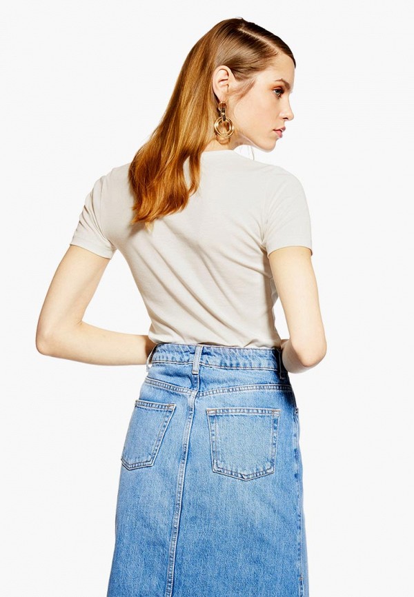 

Футболка Topshop; Topshop TO029EWEOQT9, Бежевый