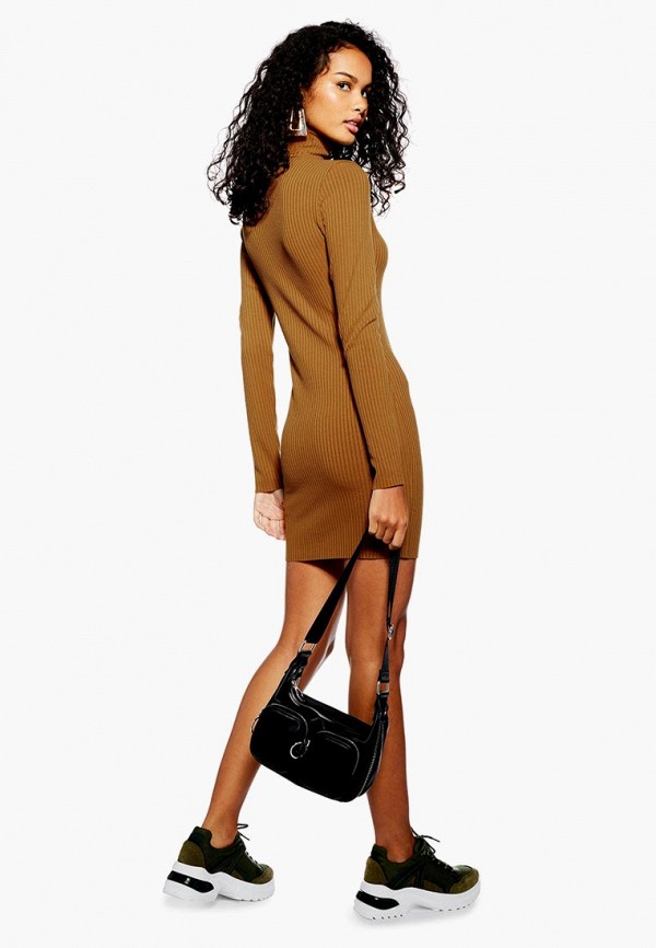 

Платье Topshop; Topshop TO029EWEOQU3, Коричневый