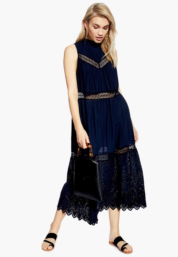 

Платье Topshop, Topshop TO029EWEOQW0, Синий