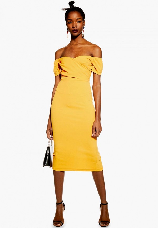 

Платье Topshop, Topshop TO029EWEOQW7, Желтый