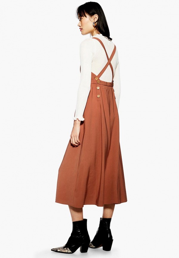 

Сарафан Topshop; Topshop TO029EWEOQW9, Коричневый