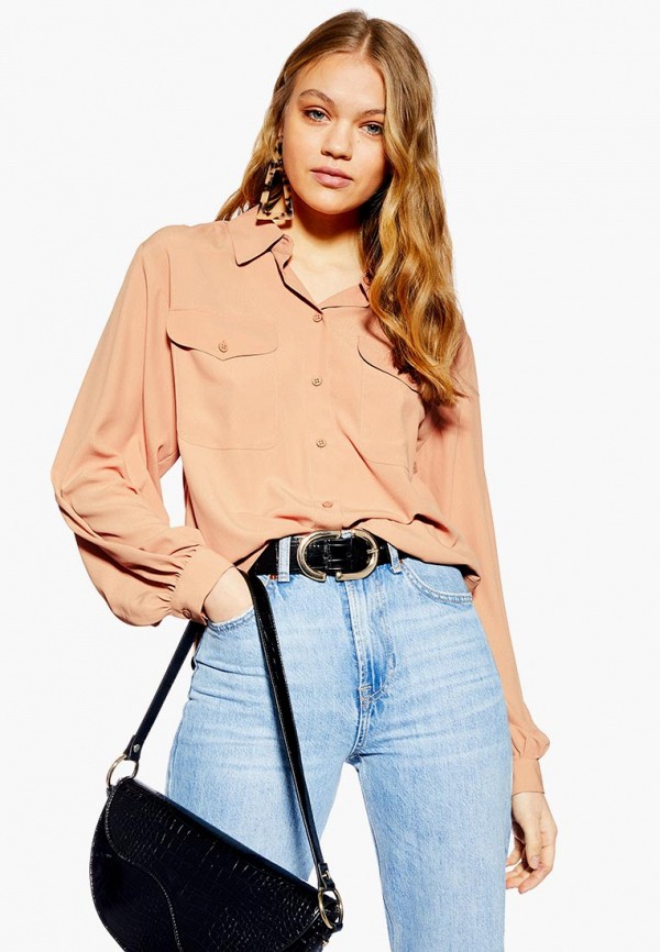 

Блуза Topshop, Бежевый