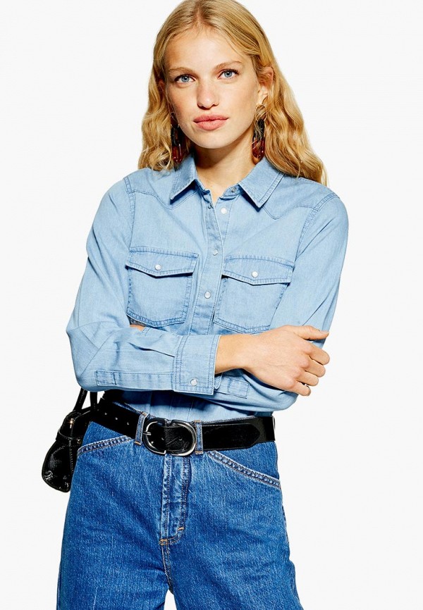 

Рубашка джинсовая Topshop, Голубой