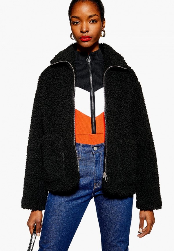 

Шуба Topshop, Черный