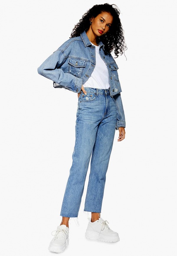 

Куртка джинсовая Topshop; Topshop TO029EWEUIW0, Голубой