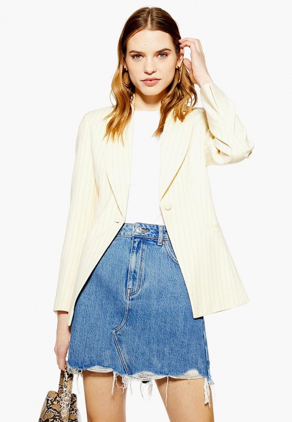 

Юбка джинсовая Topshop; Topshop TO029EWEUIW6, Голубой