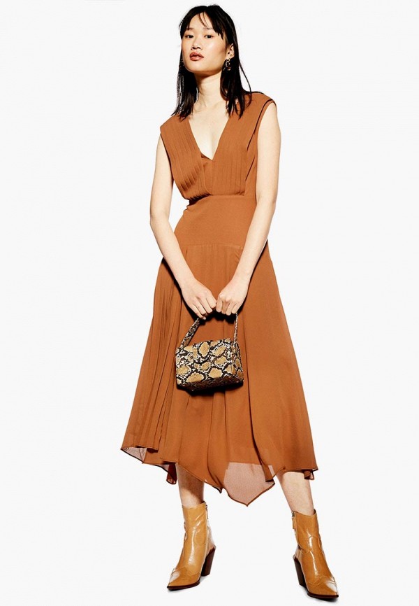 

Платье Topshop, Коричневый, Topshop TO029EWEXWM0