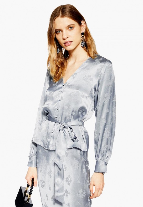 

Блуза Topshop, Topshop TO029EWEXWM8, Голубой