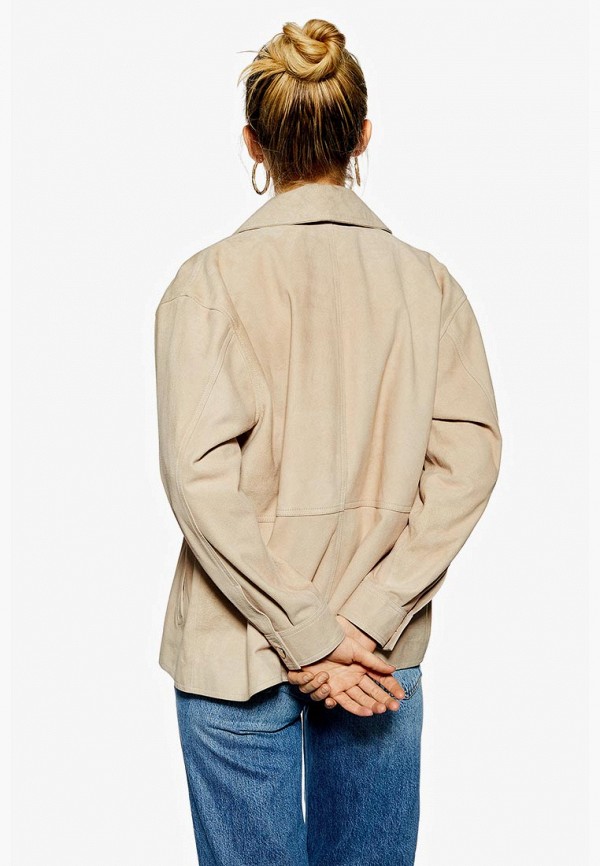 

Куртка кожаная Topshop, Бежевый