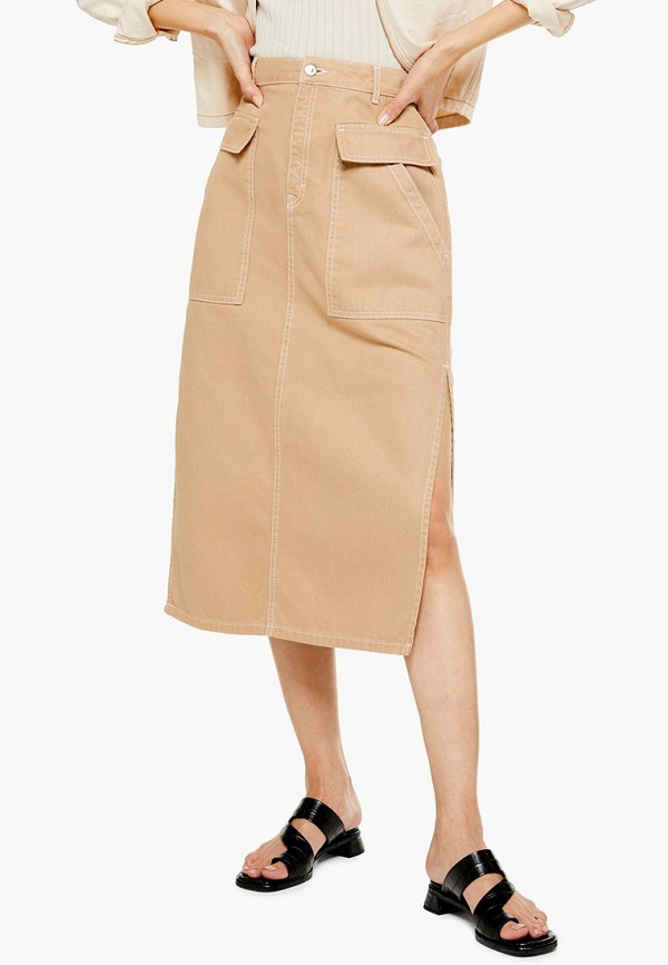 

Юбка Topshop, Бежевый, Topshop TO029EWFJXA3