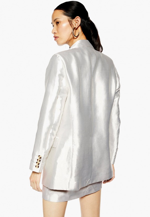 

Пиджак Topshop, Topshop TO029EWFOFJ7, Серебряный