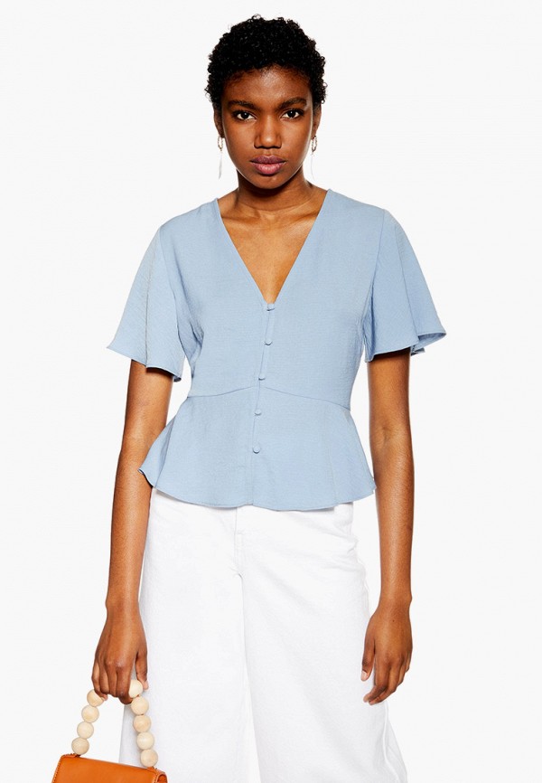 

Блуза Topshop, Голубой, Topshop TO029EWFYSF7