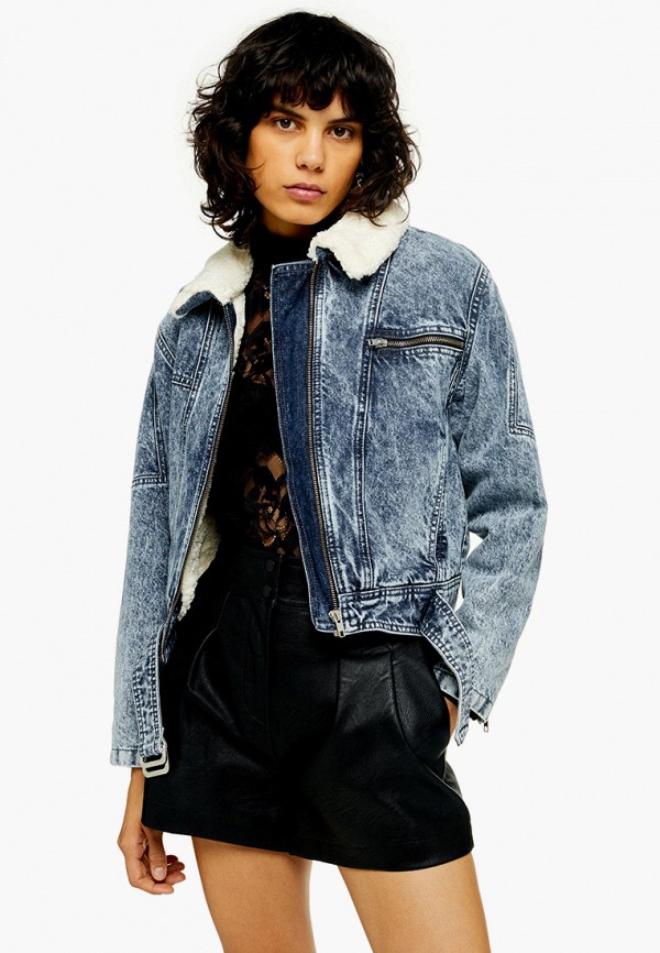 

Куртка джинсовая Topshop, Синий, Topshop TO029EWGDOY5