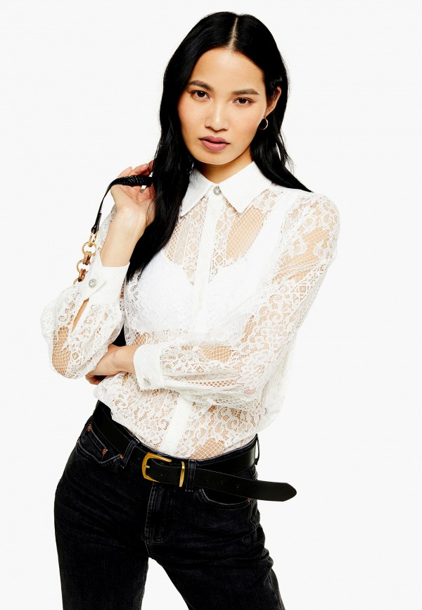 

Блуза Topshop, Белый, Topshop TO029EWGFUZ6