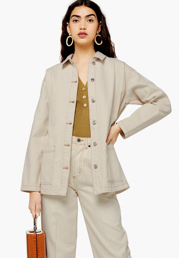 

Куртка джинсовая Topshop, Бежевый