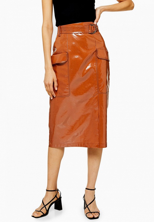 

Юбка Topshop, Коричневый, Topshop TO029EWGKDT1