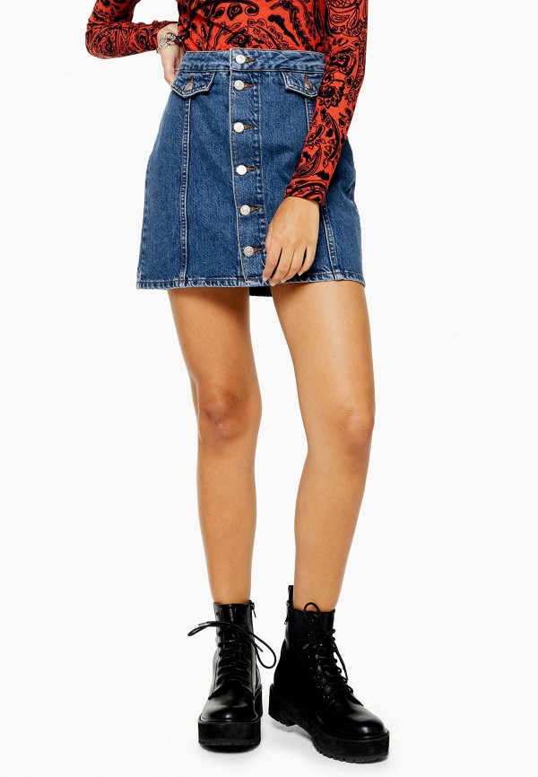 

Юбка джинсовая Topshop, Синий